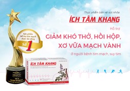 TPCN Ích Tâm Khang vinh dự nhận giải sản phẩm hỗ trợ tim mạch tin dùng số 1 Việt Nam